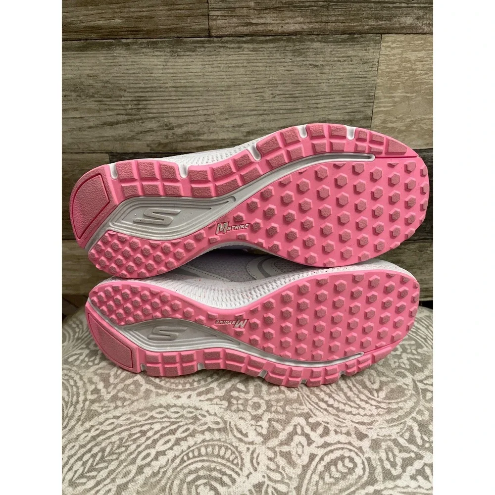 Skechers GO RUN Leather Running Shoes White Pink Accents Women's Size US 6 - Picture 7 of 7